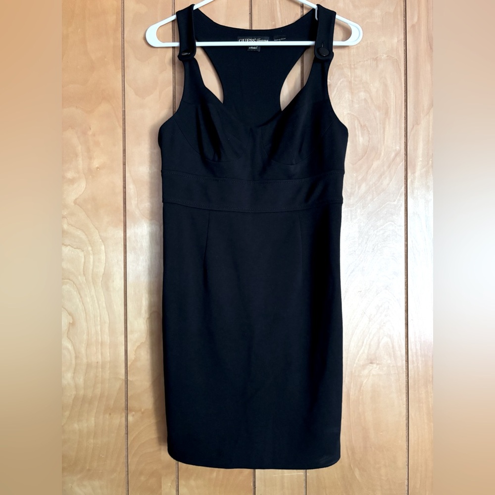 Vintage Y2K Guess Jeans black pinafore dress size S - Picture 6 of 11